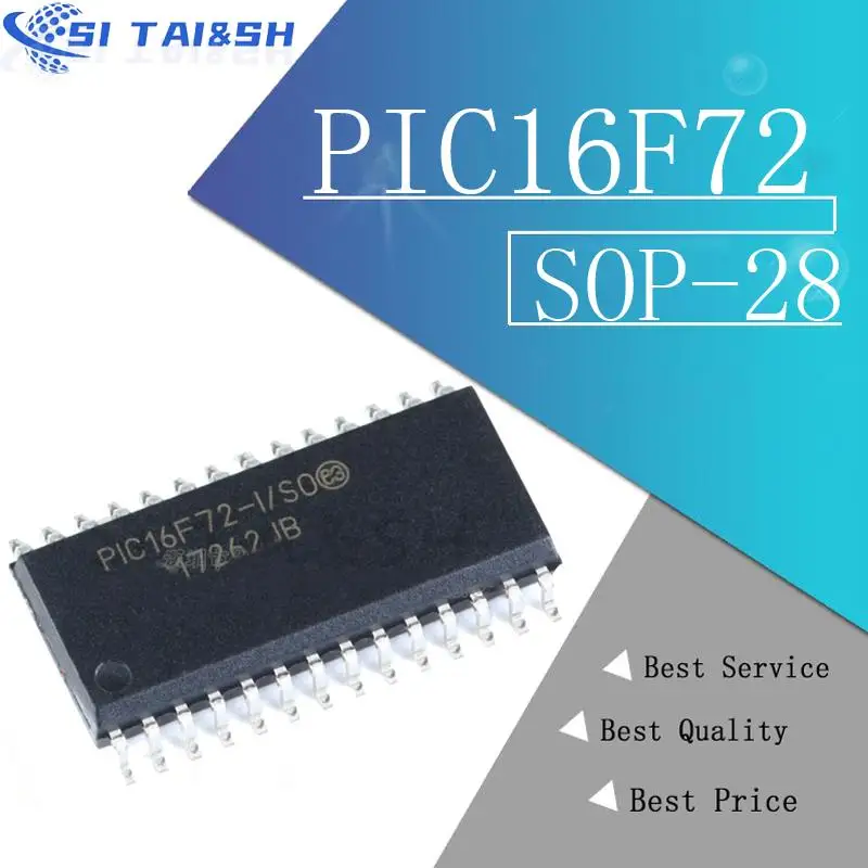 Piezas/SO PIC16F72 16F72 SOP28 IC MCU 8BIT 3.5KB FLASH 28SOIC, 5 PIC16F72-I