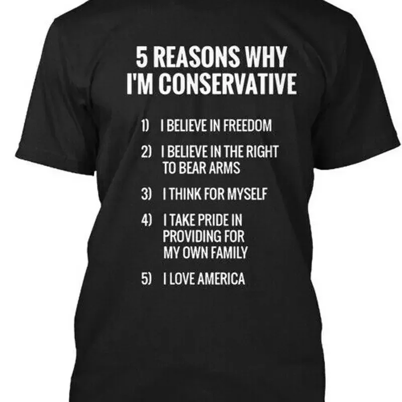 5 Reasons To Be Conservative - Why Im 1 I Believe In T-Shirt