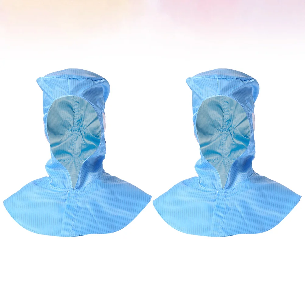 2Pcs Anti-Static Shawl Cap Breathable Ear Mesh Durable Dustproof Working Protective Hat for Electronics Semiconductor Pcb