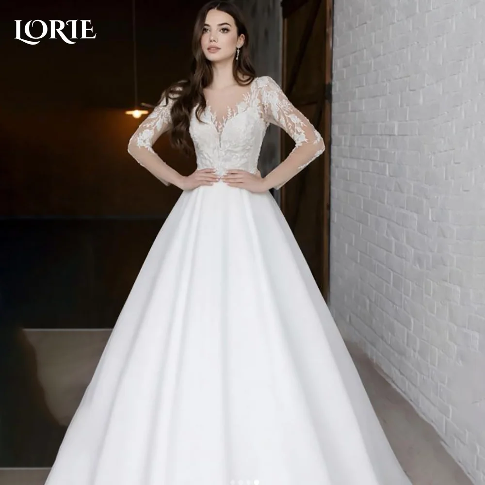 

LORIE Appliques Bohemian Wedding Dress Off Shoulder 3D Flowers Lace Sweetheart Mermaid Bride Gown Customized Corset Bride Dress