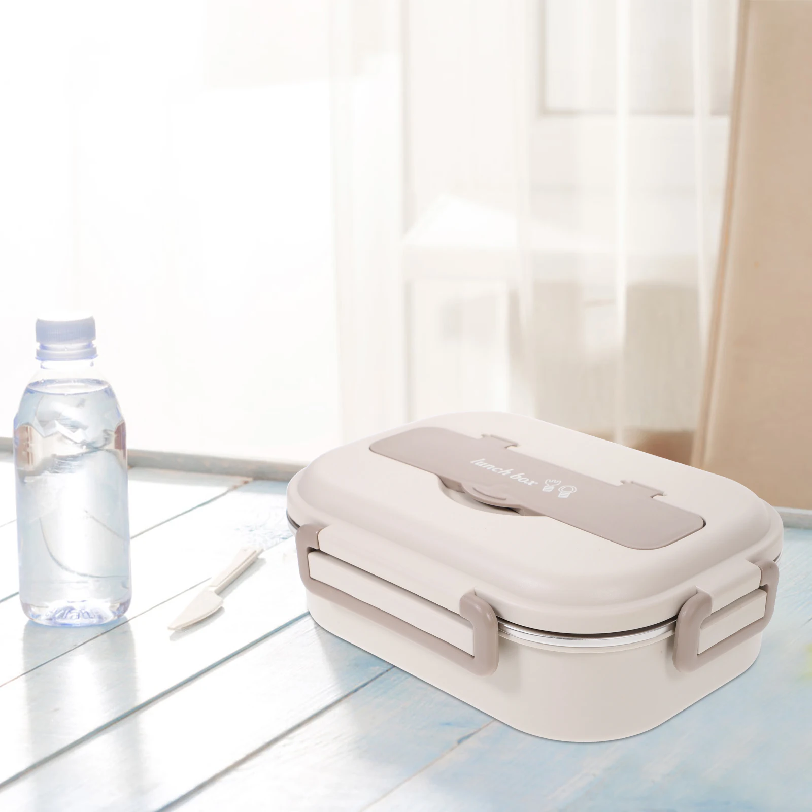 

Stainless Steel Thermal Lunch Box 1000ML Square Leak Proof Kids Containers Reusable Food for Fruits Snacks Desserts