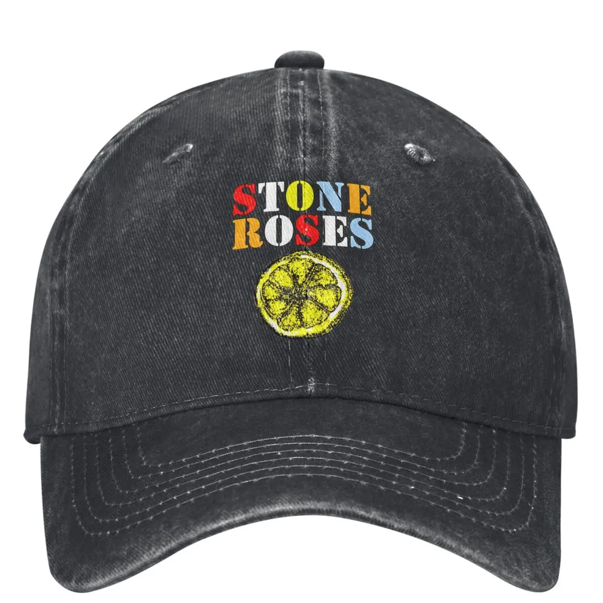 

The Stone Roses Logo Washed Baseball Cap Casual Hip Hop Dad Hats Spring Men Women Tennis Skate Sun protection Snapback Cap