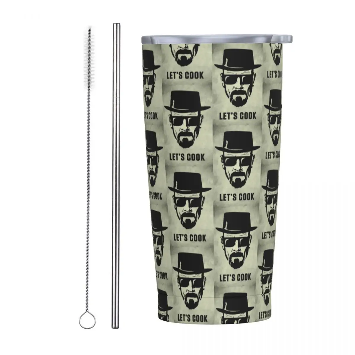 Heisenberg Lets Cook Stainless Steel Tumbler Vacuum Insulated Mugs Thermal Cold Bottle Straws With Lid 20oz