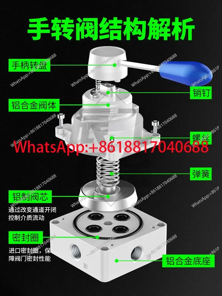 1PCS pneumatic hand valve two-position four-way 4HV210-08/4HV310-08 manual commutation 3-position 4-way