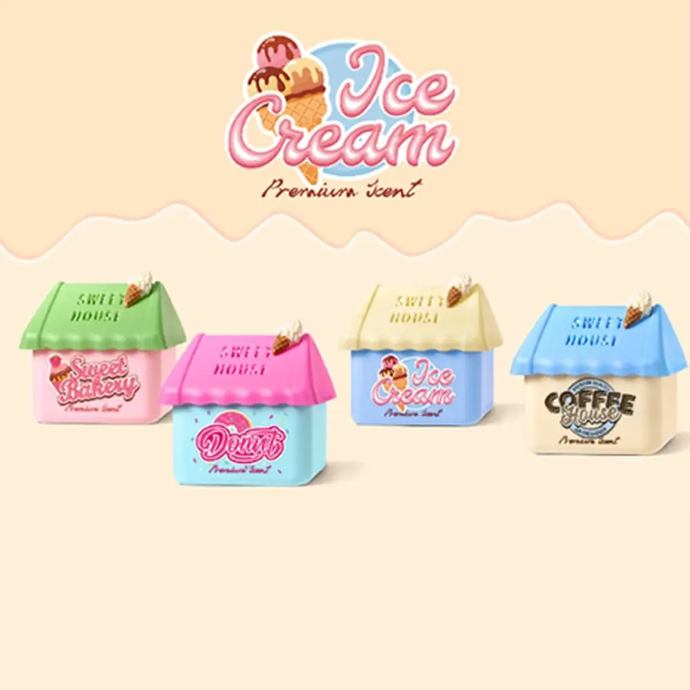 Creative Ice Cream Hut Aromatherapy Cream Deodorization Purify Air Air Freshener Long-lasting Car Fragrance Ornaments