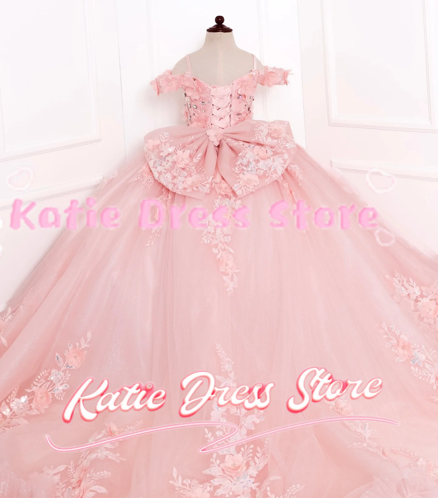 Luxurious Flower Girl Dress For Wedding Tulle Beading Applique Kids Birthday Party First Communion Ball Gowns Customized