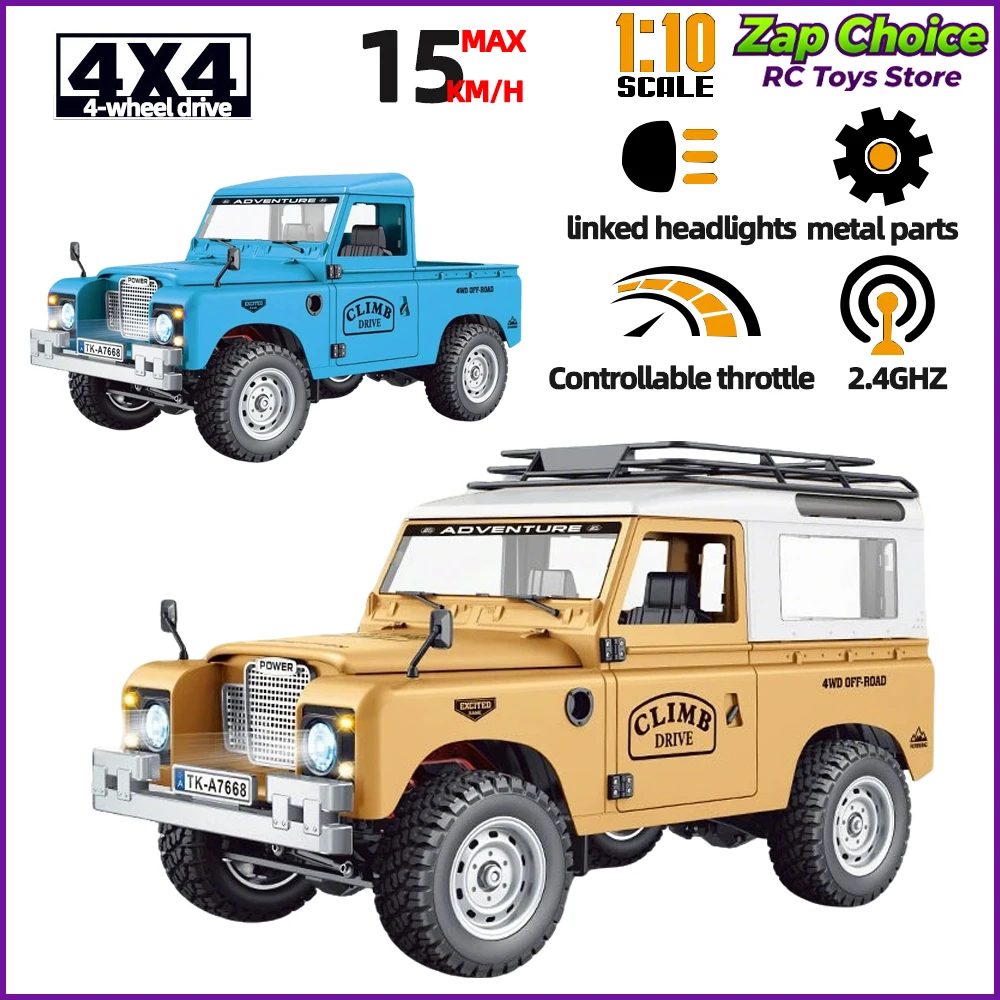 

Радиоуправляемый внедорожник SG1010 SG1009 1/10 RC Rock Crawler RTR 4WD 2.4G Defender с LED-подсветкой, металлическим шасси, высокой степенью детализации, для бездорожья, подарок