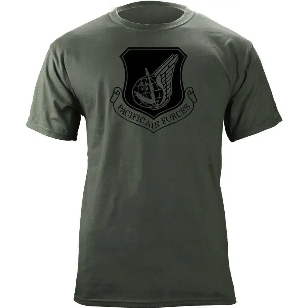 USAF Pacific Air Forces Subdued Veteran Patch Printed T-Shirt. Summer Cotton O-Neck Short Sleeve Mens T Shirt New S-3XL