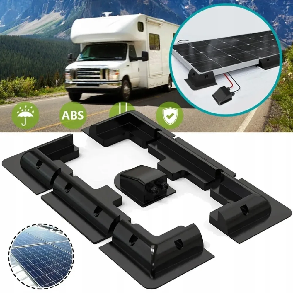 Teile und Zubehör für Solar- und Windkraftanlagen, Solarpanel-Montagehalterungen mit Doppeldrahtloch-Modul, ohne Bohren, starke Seitenstütze, für Wohnmobile, Yachten, Campingbusse, Wohnwagen