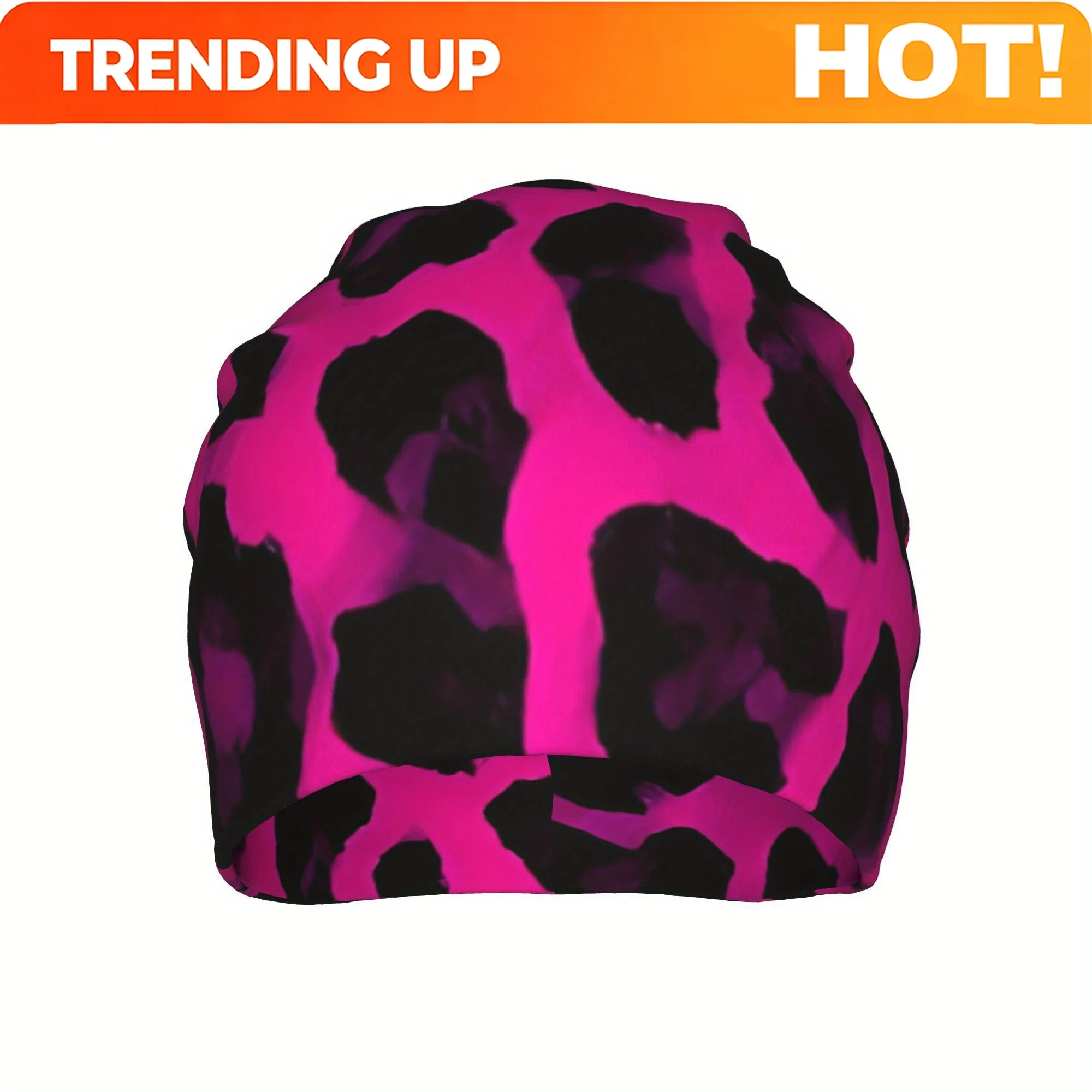 Customization Outdoor Hats Hot Pink Leopard Print Thin Hat Bonnet Special Skullies Beanies Caps Men Women'S Earmuffs
