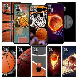 Phone Case For Xiaomi Redmi Note 12 10 11 9 8 Pro Plus 9S 7 8T 9T 9A 8A 9C K40 Gaming Soft Cover Bumper Basketball Basket Number