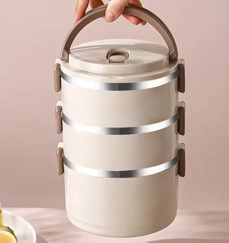 4 Layer Heatable Bento Box 304 Stainless Steel Portable Food Container for Adults Kids Newborn School & Office Use