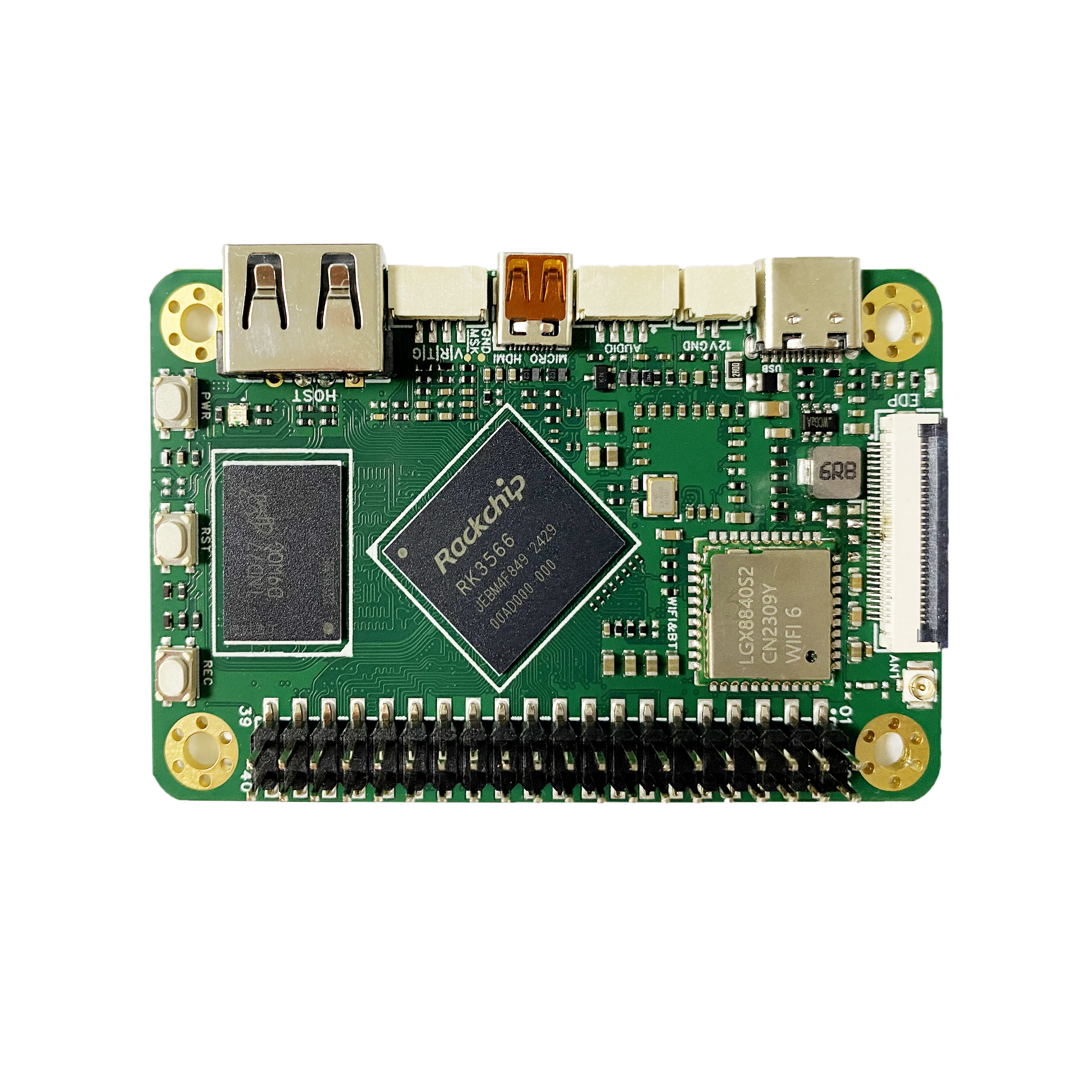 RK3566-Linux Development Board 2GB LPDDR4+16GB EMMC Quad-core Cortex-A55 main frequency up to 1.8GHZ supports 4K 60fps decoding