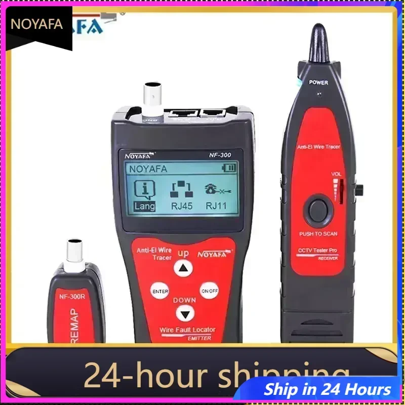

English Version ZHOUCE NF-300 Network Coax Cable Tester Anti-Interference Wire Locator Measure RJ45 BNC Cable Length Network Mon