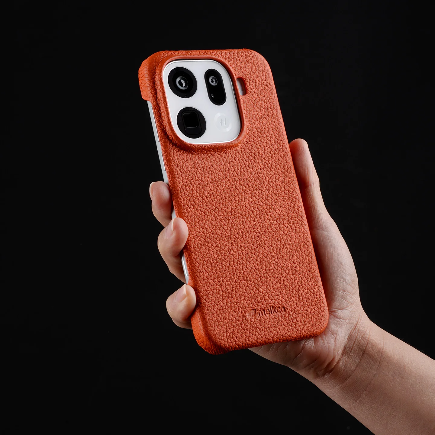 Etui Melkco z prawdziwej skóry bydlęcej do OPPO Find X9 Ultra Pro, wysokiej jakości ręcznie robione skórzane etui biznesowe, ochronna tylna obudowa. — zdjęcie produktu 4