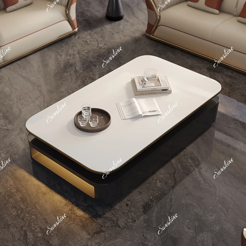 Light luxury creative high-end sense large apartment square coffee table FT