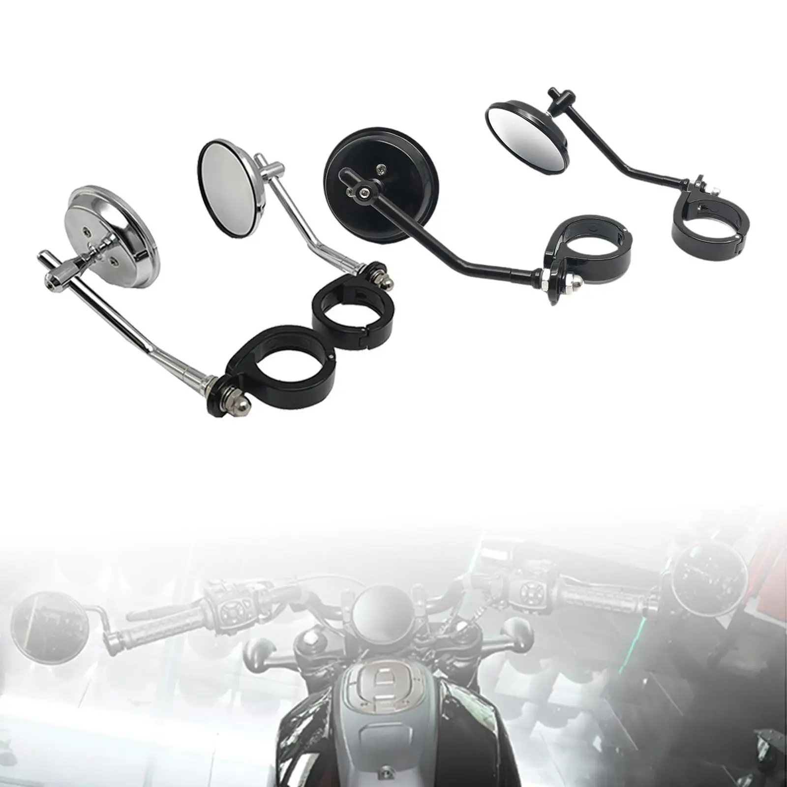 

Rearview Mirrors Adjustable Lightweight Retro for Motorcycle Spart Part