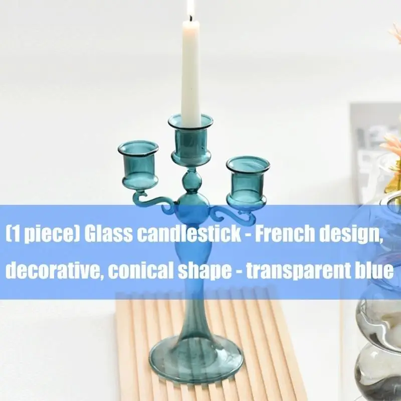 Candlestick Holders Glass Taper Holders Tables Centerpieces for Christmas Wedding Fireplaces Mantle Decorations