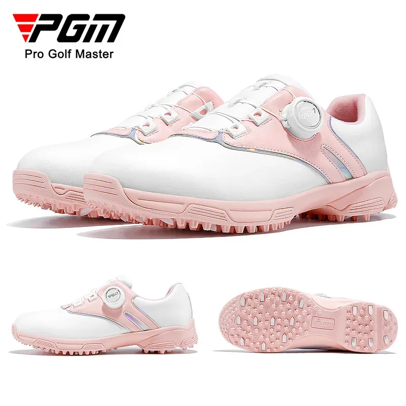 PGM Golf Shoes Women's Waterproof Rotating Buckle Anti Side Sliding Sports Shoes Golf Women's Shoes