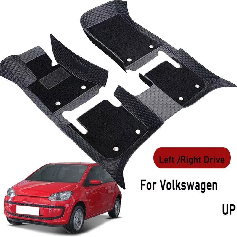 Car floor mats for Volkswagen up! 2015 2016-2017 Customauto foot Pads automobile carpet cover interior accessories