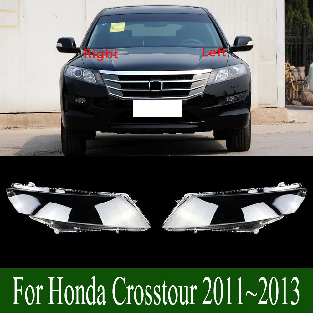 

For Honda Crosstour 2011~2013 Plexiglass Front Headlamp Transparent Lampshade Lamp Shell Masks Headlight Cover Lens
