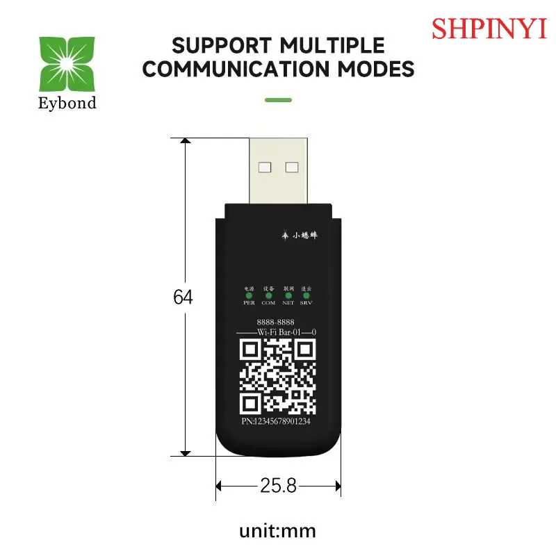 Eybond Wi-Fi+Bluetooth RS-232 USB-Wireless-Netzwerküberwachung aller Marken-Inverter-Datenlogger
