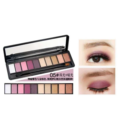 Fashion Eye Makeup Palette Natural Make Up Light 10 Color Nude Eye Shadow Shimmer Matte Eyeshadow Cosmetics Set with Brush