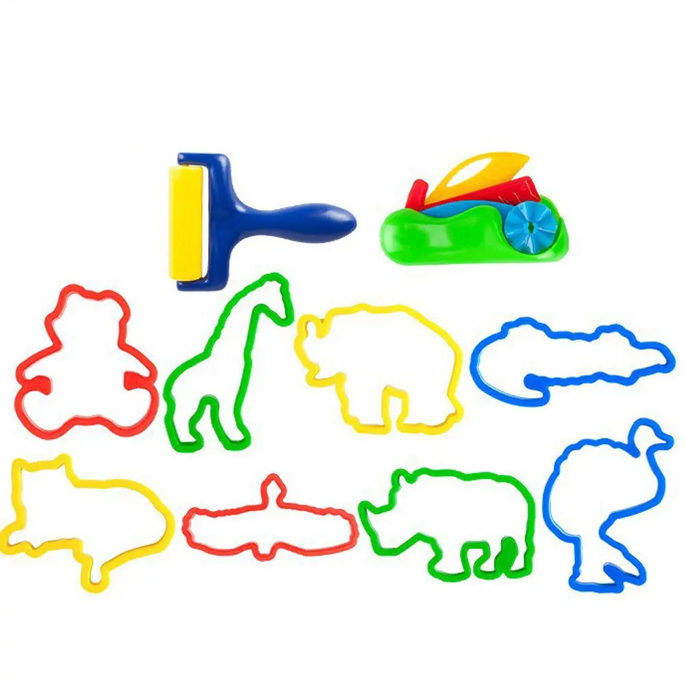 42Pcs DIY Colored Clay Animal Molds Plasticine Tools for Kids Creative Learning Early Education Clay Art Set Plasticine Tools