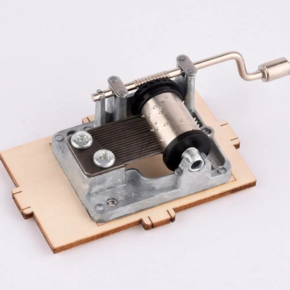

1Set DIY 3D Puzzle Music Box Wooden Hand-Cranked Assembly Creative Craft Gift Educational Coordination Concentration Training