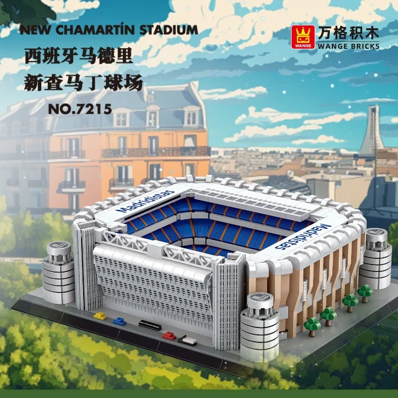 

SEMBO Madrid New Chamartin Stadium Building Blocks Creative Handmade Assembled Architectural Educational Toys Desktop Ornaments