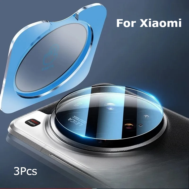 3-teiliger Vollkleber-Kameralinsenschutz für Xiaomi 17 Ultra/15 Ultra/14 Ultra/15 Pro/14 Pro Glaslinsenabdeckung mit Installationshilfe