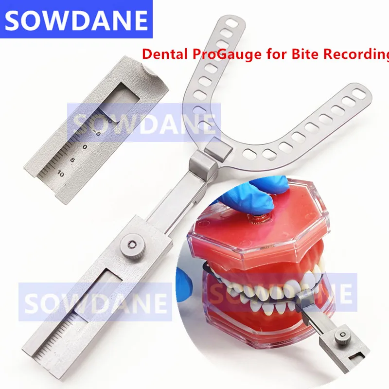 1set Dental ProGauge for Bite Recording Oral Centric Tray Set Dental Impression Trays Denture Repair Occlusal Record Articulator