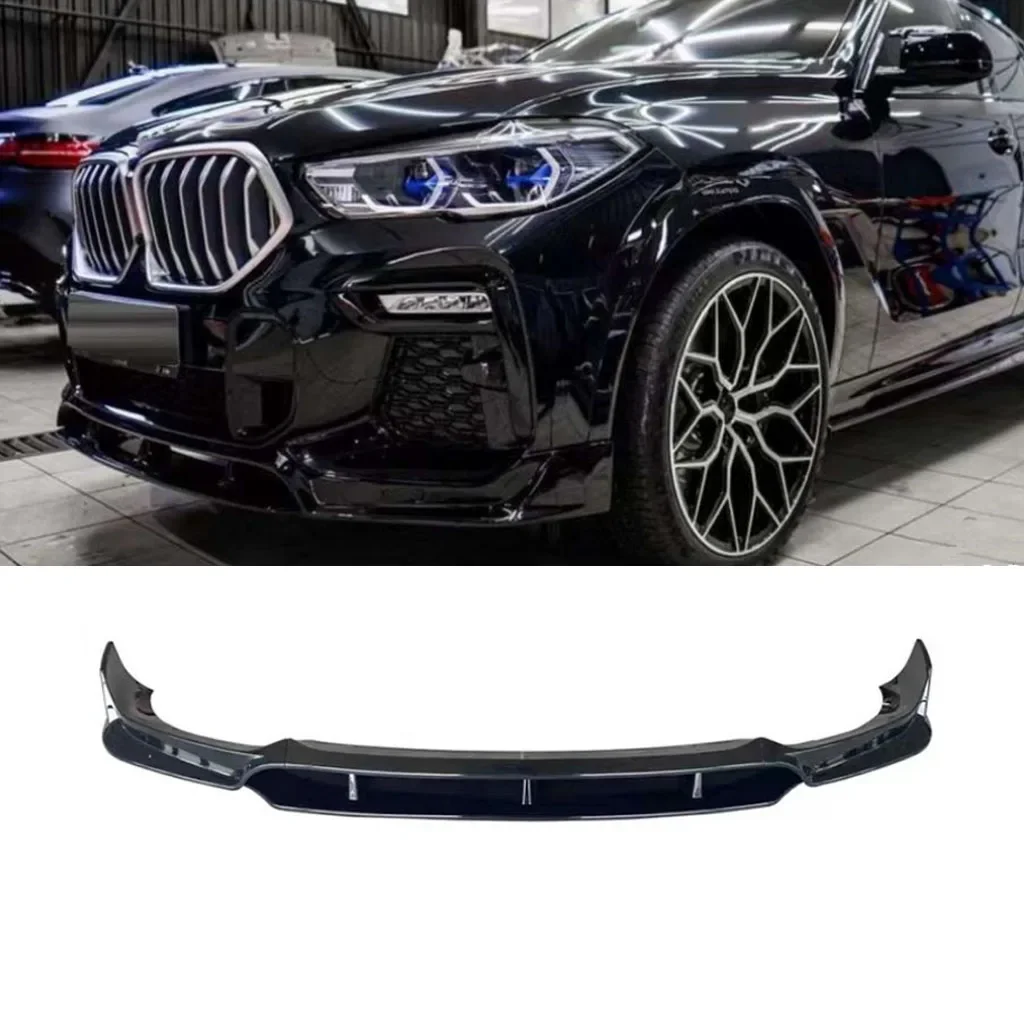 BMW X6 G06 2019 2020 2021 2022-2024 앞 범퍼 립 스플리터 스포일러 바디 키트 자동차 액세서리 프론트 블레이드 디퓨저 튜닝 썸네일 4