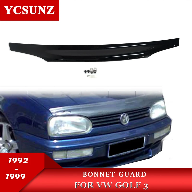 Acrylic Bonnet Guard For VW Golf 3 1992 1993 1994 1995 1996 1997 1998 1999 Front Bug Hood Deflector Protector Car Accessories