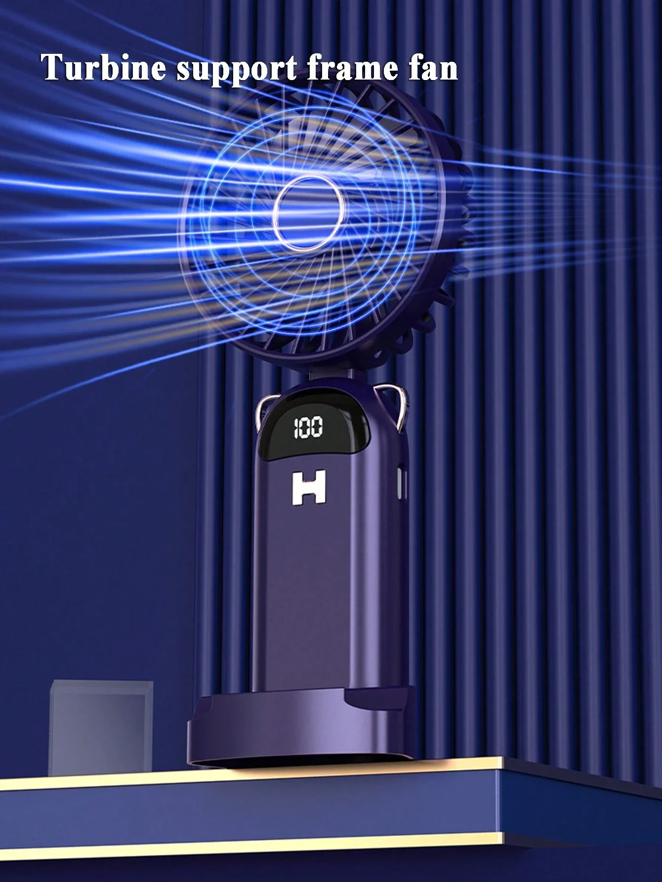 

Портативный портативный цифровой дисплей, подвесной вентилятор на шею, зарядка через USB