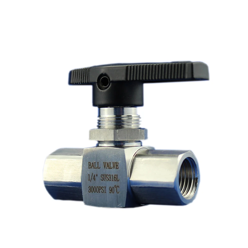 316 Stainless Steel Female Thread Instrument Ball Valve Pressure Gauge Valve High Pressure Stainless Steel ball valve