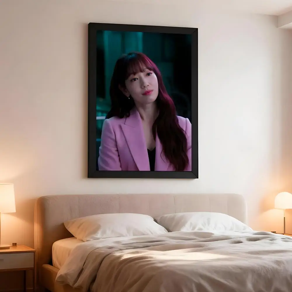 Actress Celebrity P-Park Shin Hye Poster Artistic Peel-Off Wall Decor, Indoor Outdoor Home Ornament for Collectors
