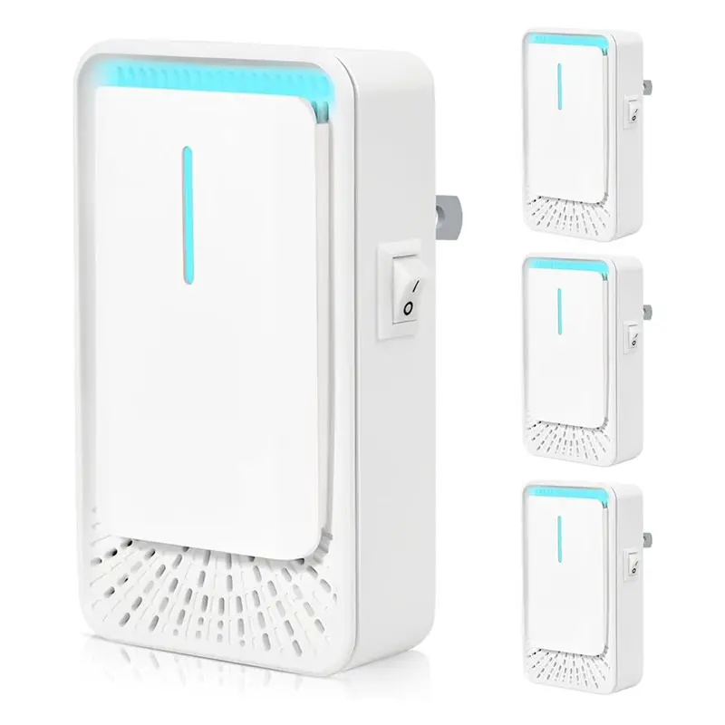 معطر هواء صغير A84G-Quiet-Plug In Air Ionizer 4-Pack منقي هواء بتقنية سلبية للمنزل والمكتب وقابس أمريكي