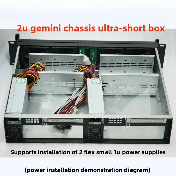 2 Nodes 2U Mini-ITX Dual System Compact Server Case EKI-M236 Industrial Control Rack Mounted
