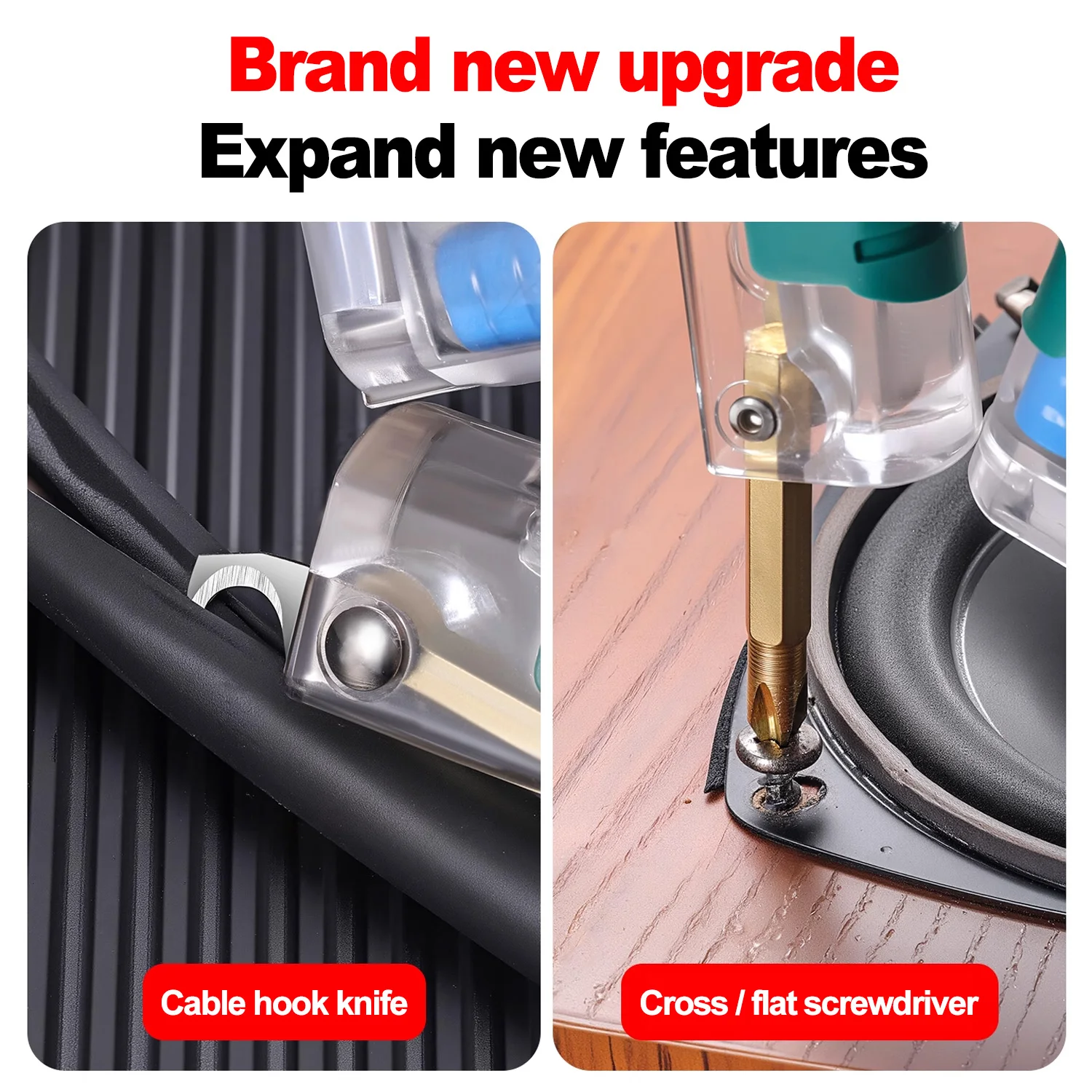 Multifunctionele draadstripper met elektrische testpen Opvouwbare kabelsnijder Crimper Tool, elektrische vouwtang voor snijden