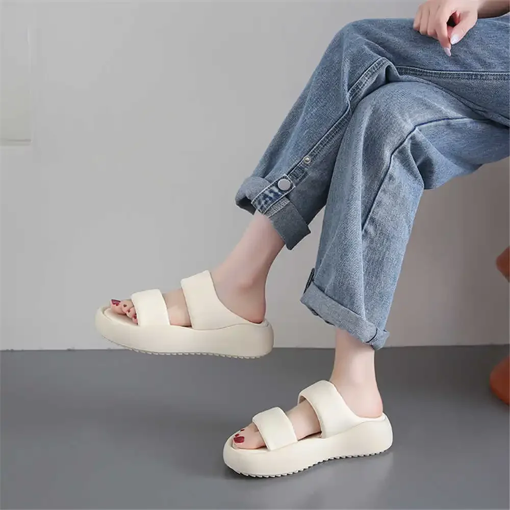 High Sole Round Tip Original Brand Women's Shoes Sandals Women 42 Slippers For Children Home Sneakers Sport Deadlift Skor