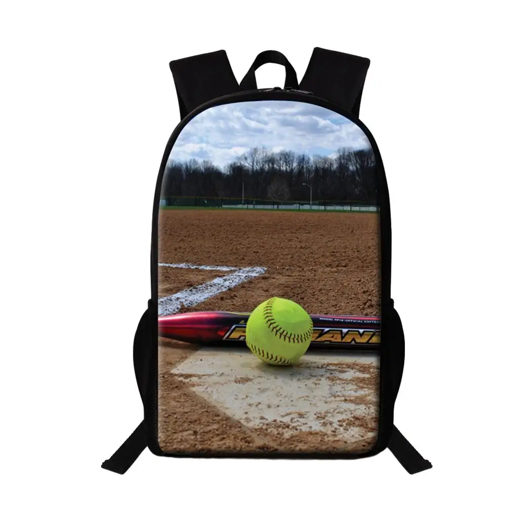 Chłopięce fajne plecaki szkolne Baseball Print Bookbag Koszykówka Tornister Piłka nożna Męski wzór piłki nożnej Wielofunkcyjne plecaki