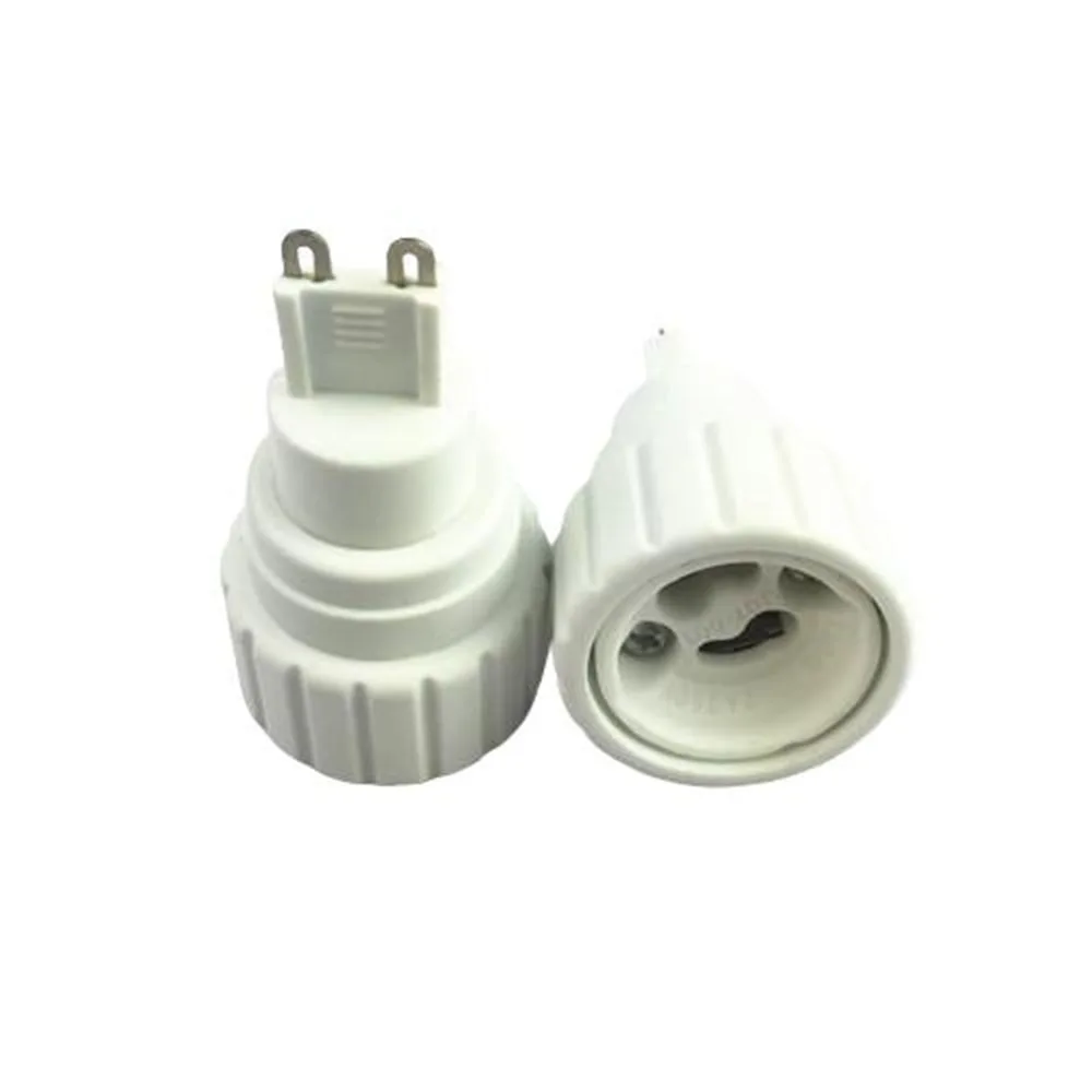 1Pcs G9 to GU10 Base Screw Led Light Bulb Lamp Socket Adapter Converter White 220V