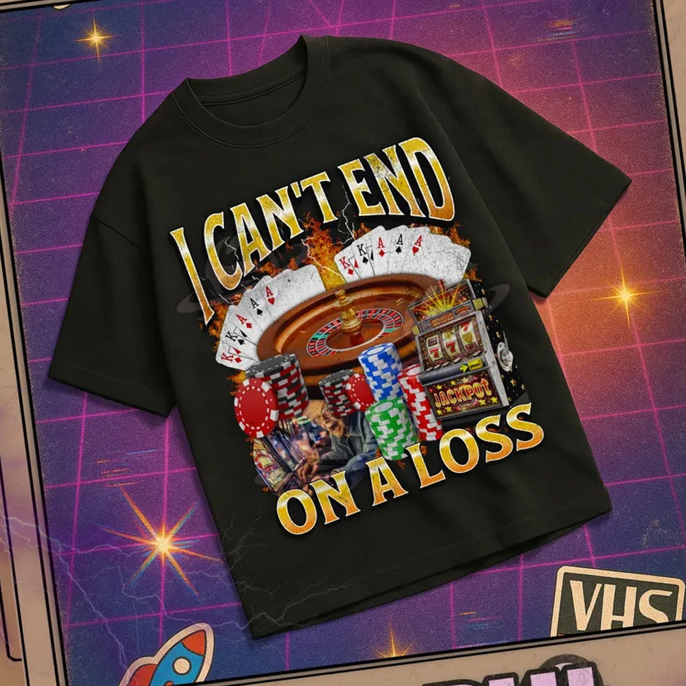 

Winners Never Quit Funny Gambling Meme T Shirt Men's Vintage High Quality Fashion Women T-shirts Casual Cotton Oversized T-shirt