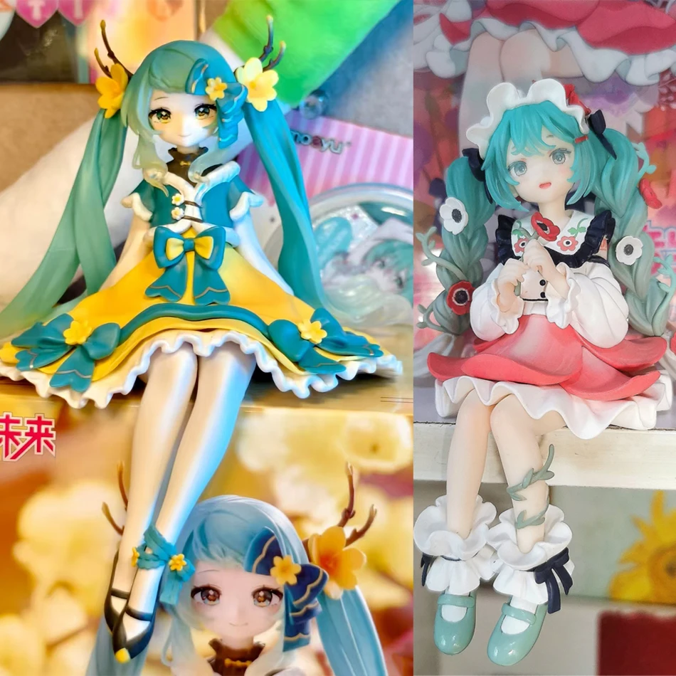 Auf Lager Hatsune Miku Nudelstopper Flower Fairy Serie -Anemone Ver.- 14CM PVC Anime Actionfiguren Modell Sammlung Spielzeug
