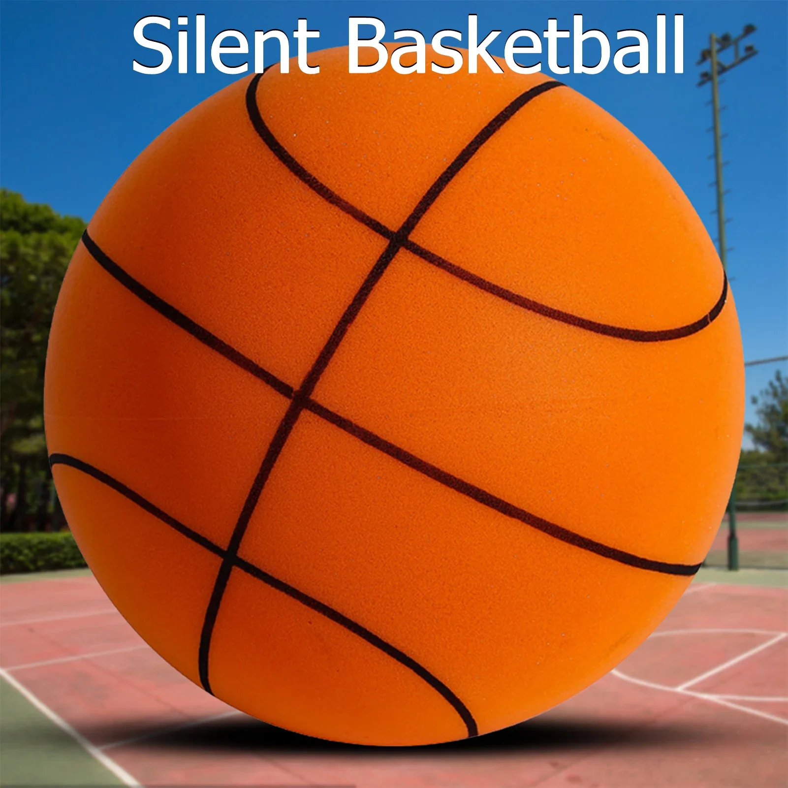 Silent Basketball Indoor Mute Pat Ball Silent Basketball 24cm No.5/7 Soft Foam Basketball For Kids Adult Home Sports