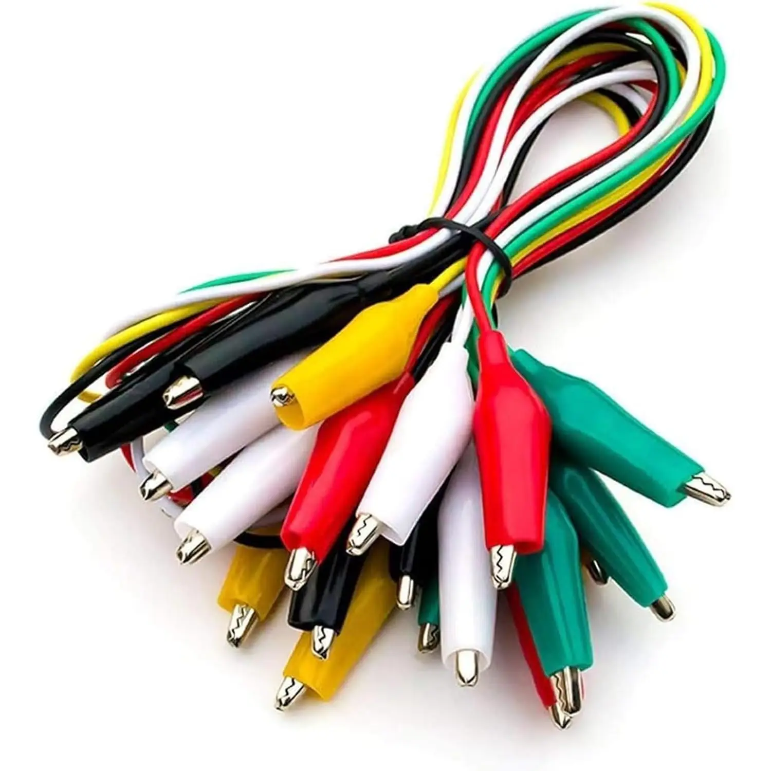 10 Pcs 28mm 35mm 45mm Alligator Clips Electrical with Wires Preminum Crocodile Alligator Clipswith Dual Ended Insulators Cable