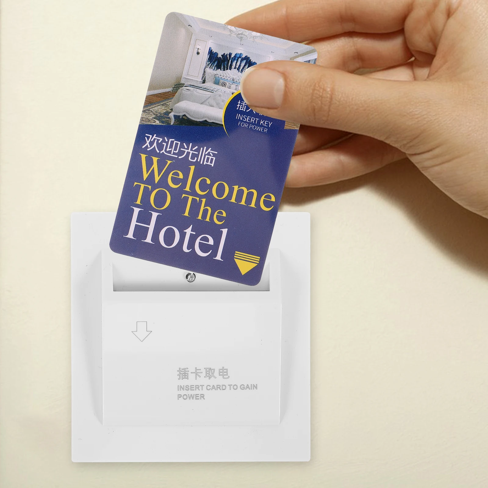 

Insert Energy Saving White Wall Mounted Garage Door Button Wired High Current Delay Hotel House Power Control Panel