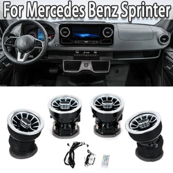 For Mercedes Benz Sprinter Car LED Front Dashboard AC Air Condition Vent Outlet Turbo Interior Trim Accessories