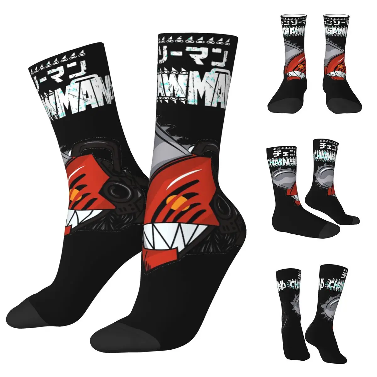 Anime Chainsaw Man Acid Men and Women printing Socks,lovely Applicable throughout the year Dressing Gift